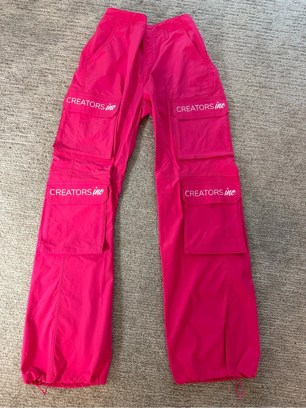 Womens Cargo Pants in Hot Pink